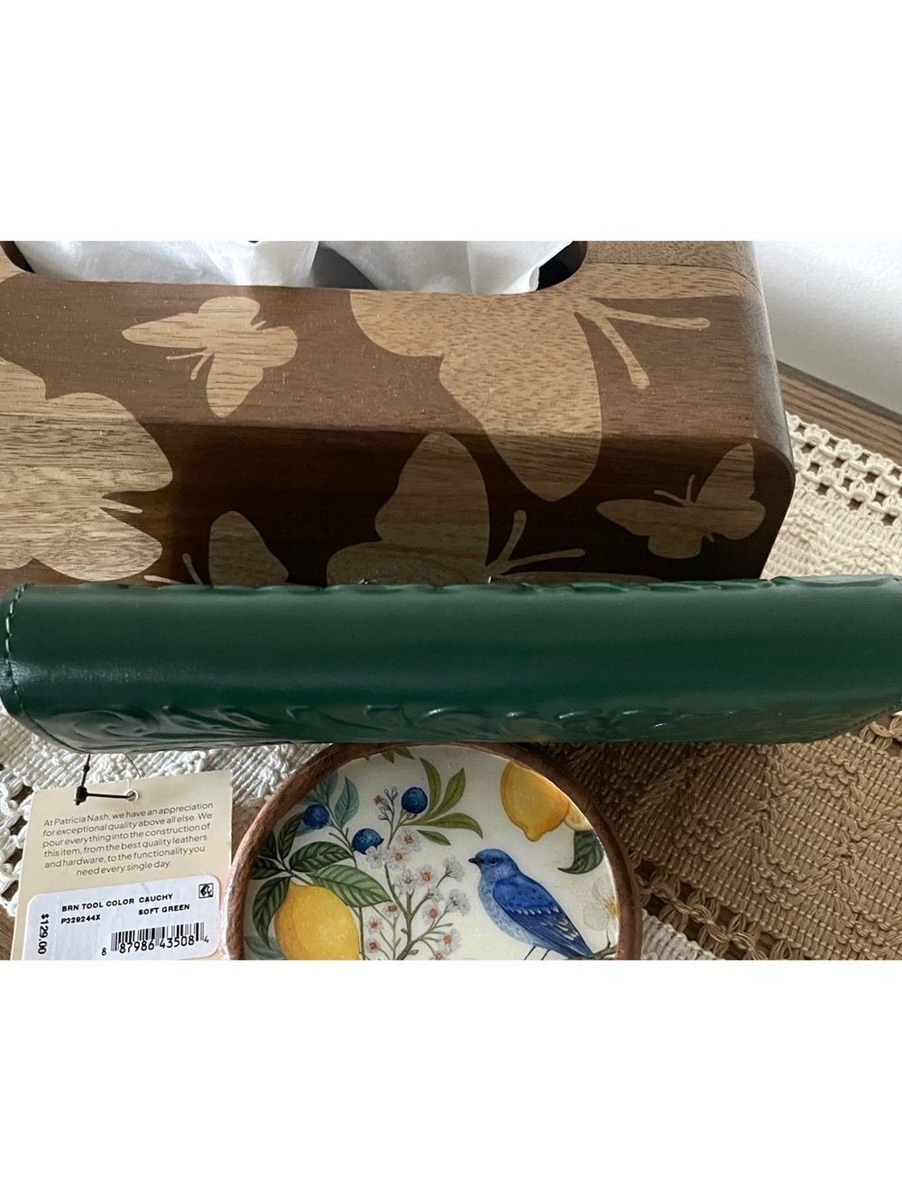 Patricia Nash Emerald Green Embossed Leather Wallet - Picture 13 of 13